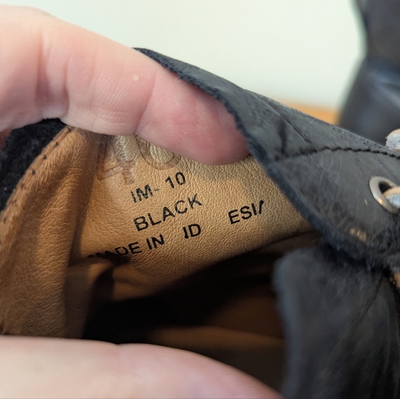 Blackstone Black Leather Lace-up Boots Mens EU 46 - Picture 6 of 16